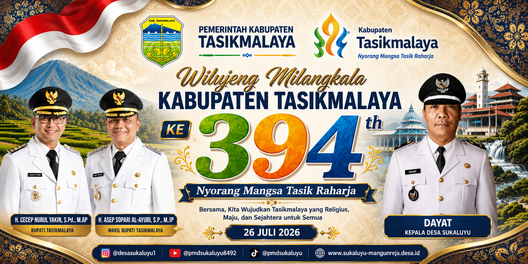 Wilujeng Milangkala Kabupaten Tasikmalaya ke-394